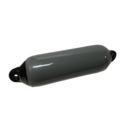 Gray boat fender with black top