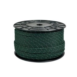 Dark green rope with integrated reflective thread for better visibility.