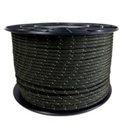 Olive green MX Flashline rope with integrated reflective thread.