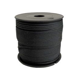 Doublebraided polyester multifilament, Black