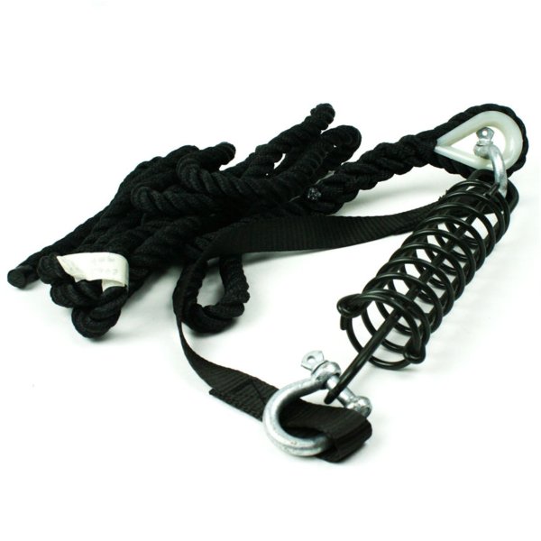 3-strand black polyester multifilament with metal spring