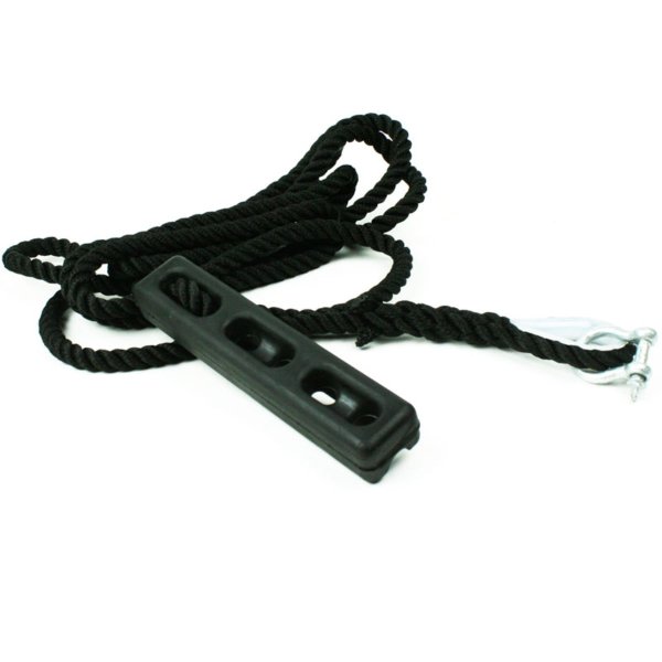 Mooring rope Blackline with elastic rubber shock absorber.