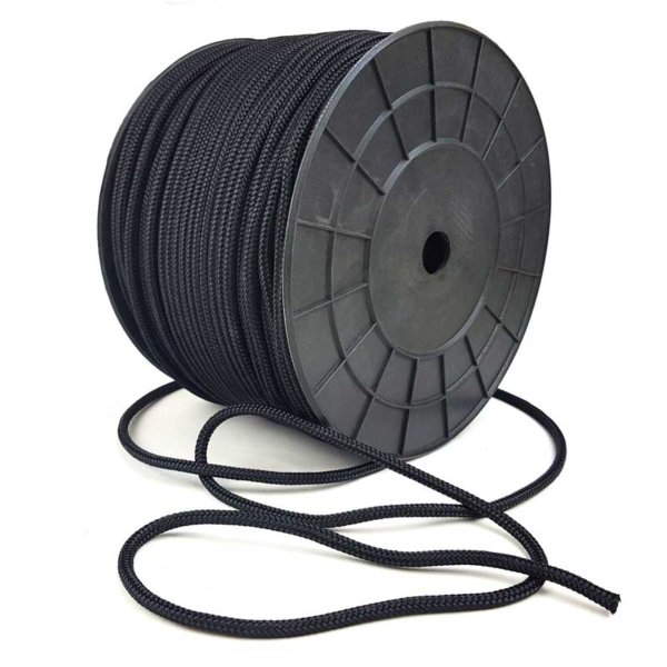 Flexible, supple, and strong sheet rope made of 100% polyester multifilament.