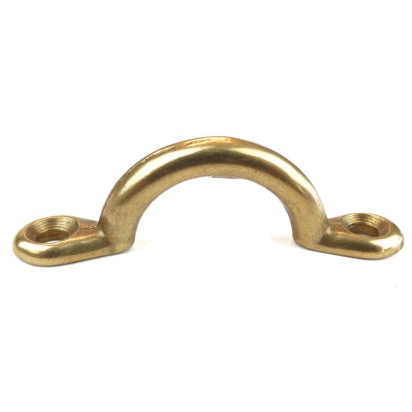 Loop for attaching rope, wire, and cord. Pull handle for small boxes and doors. Mounting for furnishings, tools, kitchen accesso