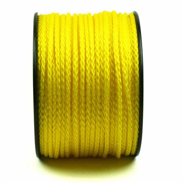 Citrongult rep till koppel, spårlinor och hundspann.