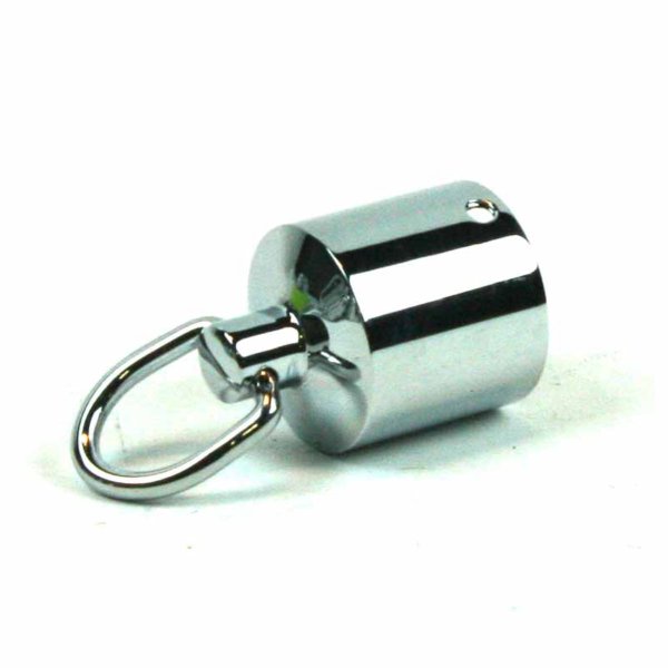 End fitting with ring. Chrome steel.