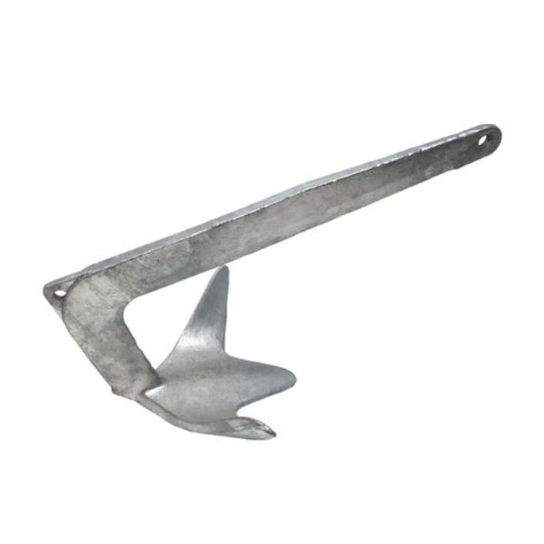 Close-up of a durable Bruce anchor. A versatile anchor that performs well on both sandy and rocky bottoms