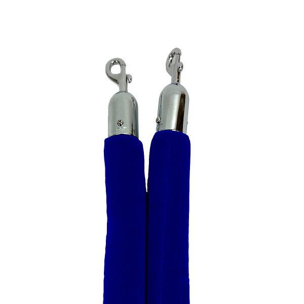 Blue velvet barrier rope