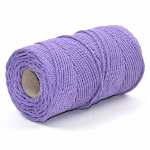Beautiful light purple 3-strand cotton cord.