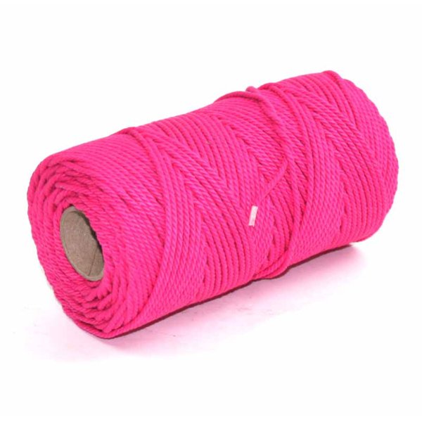Cerise cotton cord made of 100% cotton.