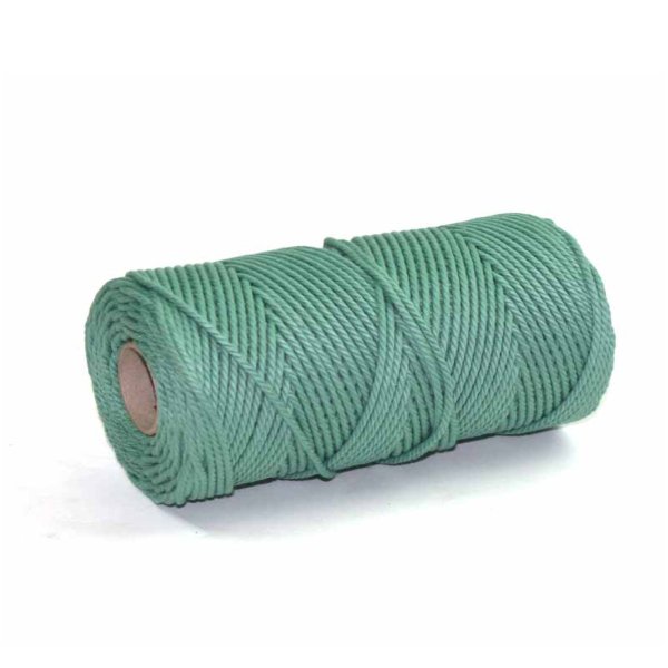 Green cotton cord resembling aged copper.