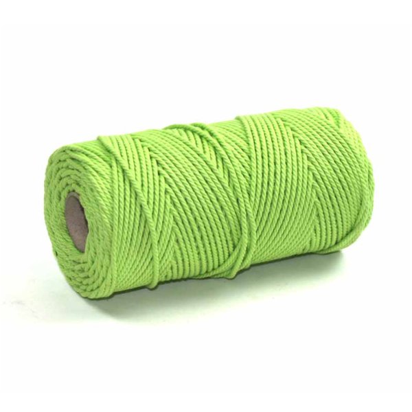 Beautiful lime green cotton cord for crafts and decorations.