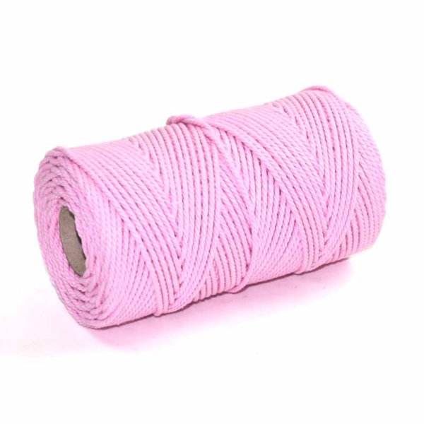 Light pink cotton cord made from high-quality fibers.