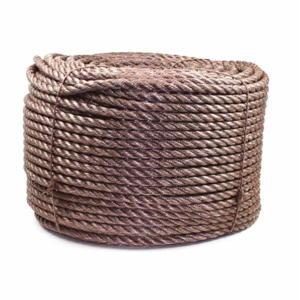 Close-up of Danline rope made from modified polypropylene. Floats on water and has high tensile strength