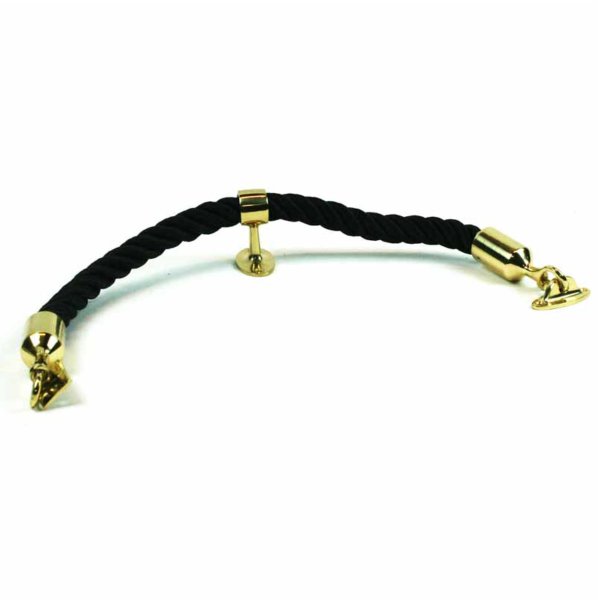 Rope fittings for stair railing rope and cord.