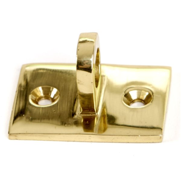 Decorative brass eyelet.