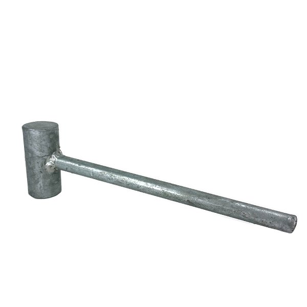 Close-up of a galvanized hammer, ideal for securing moorings on islands and rocky shores.