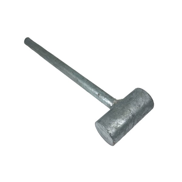 Close-up of a galvanized hammer, ideal for securing moorings on islands and rocky shores.