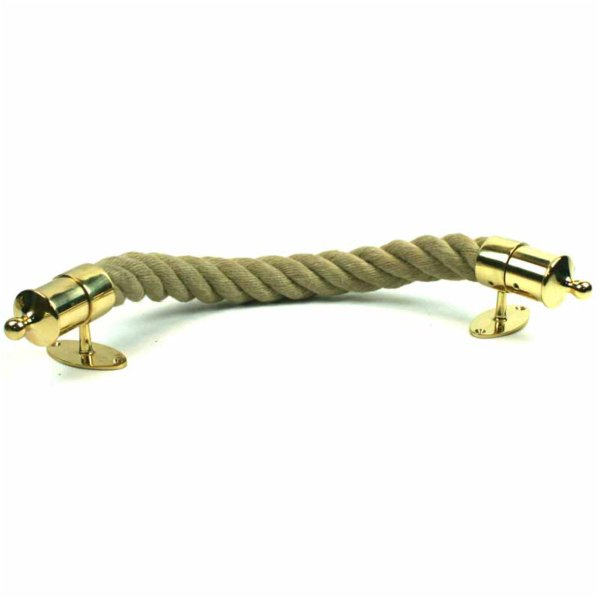 Stylish brass fitting for decorative rope.