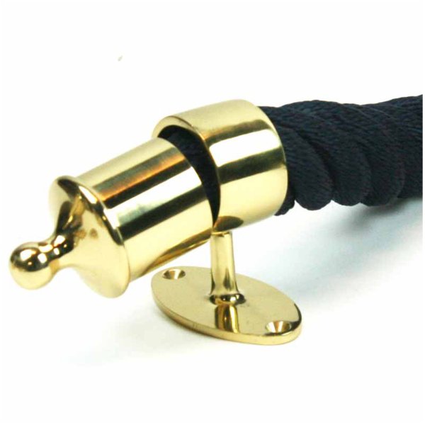 Stylish brass fitting for decorative rope.