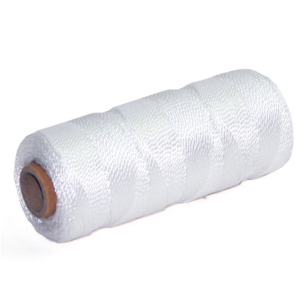 Masonry twine for tile laying, bricklaying, stone setting, etc.