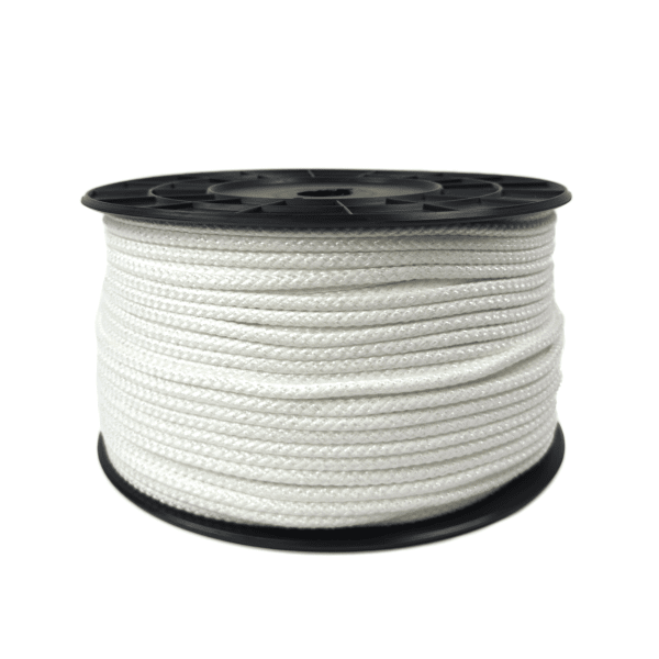 Flag line reinforced spun polyester