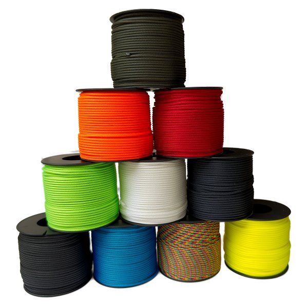 2mm paracord cords in assorted colors – full color overview for crafting, knotting, and outdoor use