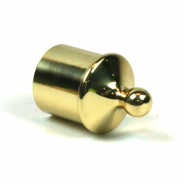 Stylish brass fitting for decorative rope.
