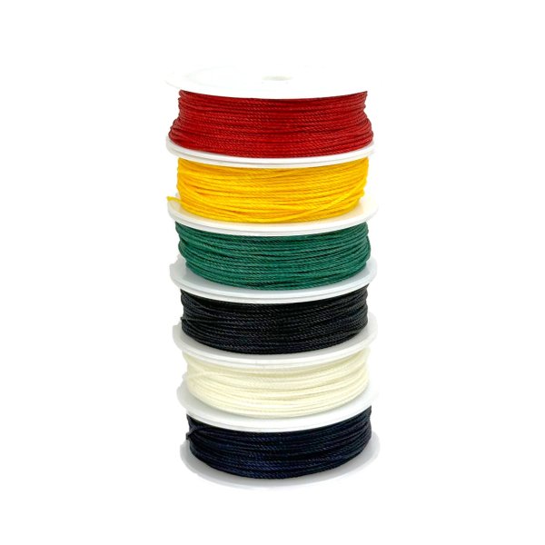 Close-up of the fine, strong whipping twine showing its tightly twisted structure and waxed surface for extra strength and UV re