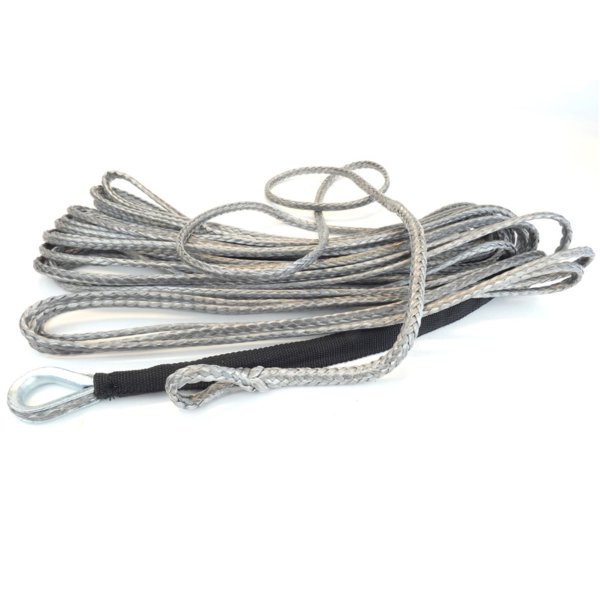 Winch line made from very strong synthetic HMPE.